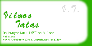vilmos talas business card